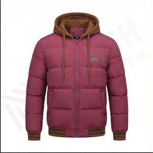 Chaqueta acolchada de invierno de peso pesado con bolsillos con cierre de cremallera y cuello levantado, nuevo diseño, chaqueta informal de tela de lana cálida de alta calidad - Product Image 2