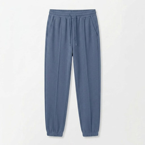 Men's Blue Hooded Tracksuit Full Sleeve Solid Color Casual Sweatshirt And Pants <b>Set</b> With Side Pockets Elastic Waist Regular Fit - Product Image 6