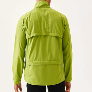 Chaqueta para correr con bolsillos con cremalleras ocultas para hombre, chaqueta para correr con almacenamiento seguro, cortavientos deportivo para hombre con cremallera - Product Image 4
