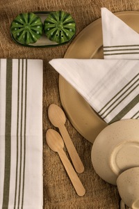 Paños de Cocina Cuadrados/Rectangulares 100% Algodón Ecológicos, a Rayas, Resistentes a los Niños, Tejidos, de Secado Rápido y Lavables a Máquina - Product Image 6