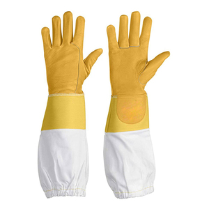 Guantes de cuero Purpal para apicultores, ventilados, de piel de oveja, para la manipulación de abejas - Product Image 2