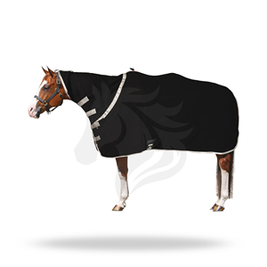 Horse Fleece Rug Customized Equestrian <b>Cooler</b> Rug with <b>Neck</b> Cover for Training Transport and Stable Use - Product Image 1