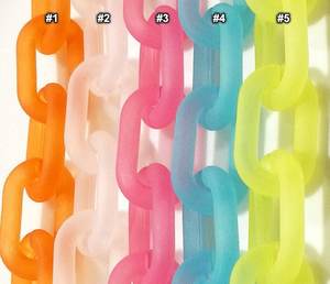 Cadena de pared de resina grande, estilo moderno, mezcla de colores, hecha a mano, punk, hueca, gruesa, larga, para decoración del hogar o cumpleaños - Product Image 4