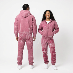 Conjunto de Dos Piezas, Estilo 2026, Sudadera con Capucha y Pantalones Deportivos, Cómodo, Casual, Moderno, de Felpa Gruesa, con Estampado - Product Image 2