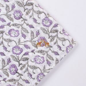 Nouvelle Collection main bloc imprimé fleuri beau et léger coton imprimé tissu doux pour les femmes robe matériel et vêtements - Product Image 6