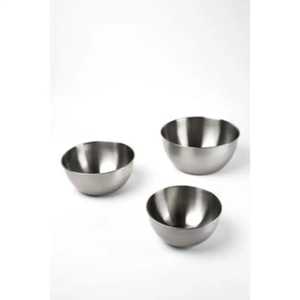 Modern Matte Stainless Steel Mixing Bowl Set Brushed Silver Metal <b>Salad</b> Soup Basin Commercial Kitchen Cooking Ware Dishwasher - Product Image 1