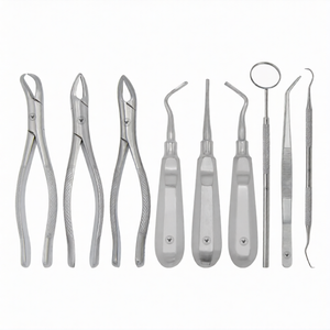 Juego de 9 Piezas de Fórceps Manuales Básicos para Extracción Dental y Elevadores de Raíces, Kit Quirúrgico de Acero Inoxidable con Estuche de Viaje Autoclavable - Product Image 2