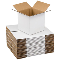 Boîte d'expédition blanche 3 plis, 4 x 4 x 2 pouces, pour l'expédition, le stockage et les petits articles
