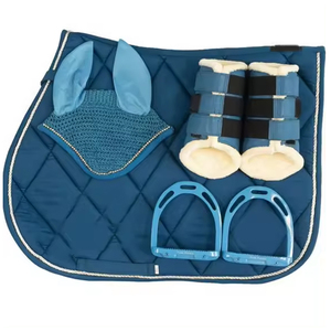 Customizable Polycotton Lining Saddle Pad Set Glitter Saddle Pad Matching Sets for Dressage Jumping Custom Color OEM Available - Product Image 5