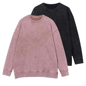 Custom logo <b>Men</b> Sweatshirt Custom Heavy Weight Round Collar 100% Cotton Acid wash Sweatshirt for mem - Product Image 6