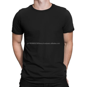 เสื้อยืดผ้าฝ้าย100% สำหรับผู้ชายเสื้อยืดสีดำ - Product Image 1