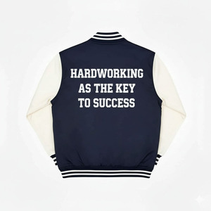 เสื้อแจ็คเก็ตวาร์ซิตี้ผู้ชายสไตล์ลำลองสำหรับฤดูใบไม้ร่วง แบบกระดุมสองแถว ปักโลโก้ คอทรงโอ ระบายอากาศได้ดี เป็นมิตรกับสิ่งแวดล้อม กันลม - Product Image 2