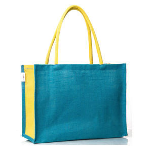 Bolsa de Compras de Yute Laminado de Primera Calidad con Asas de Algodón Cómodas para el Transporte - Product Image 2