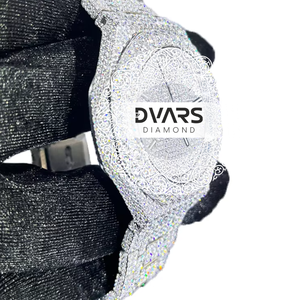 นาฬิกาข้อมือ Radiance Quartz Alloy ประดับเพชร Moissanite สี D ระดับความสะอาด VVS1 กระจกเคลือบเพชร สายขนาด 20 มม. หรูหรา ระดับไฮเอนด์ - Product Image 2