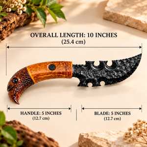 Daga de Obsidiana Negra Hecha a Mano con Mango Tallado en Forma de Cabeza de Águila, Herramienta Ritual de Altar de 10 Pulgadas - Product Image 2