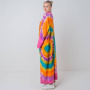 Dernier design Taille unique Kimono avec ceinture Beau Kimono avec tissu rayonne Fait à la main Tie Dye Design Femmes Kimono Robe - Product Image 2