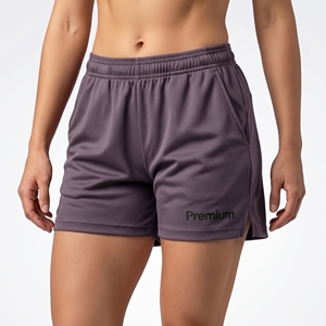 Custom <b>Women's</b> Plus Size Polyester Fleece Casual <b>Shorts</b> Elastic Waist Athletic Training Bottoms Comfortable Lightweight Sports - Product Image 2