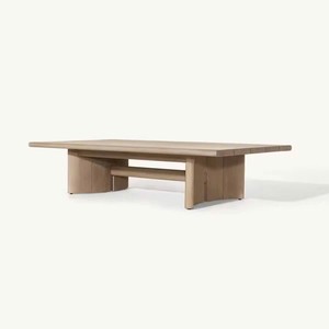 Modern European Eco-Friendly Durable Comfortable 5-Person Oak Dining <b>Garden</b> <b>Set</b> for Outdoor Living Farmhouse Villa Mall School - Product Image 3
