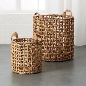 Cesta Organizadora Multiusos Moderna y Ecológica Hecha a Mano con Ratán Natural y Yute, Tejida en Forma Circular Grande para Sala de Estar - Product Image 2