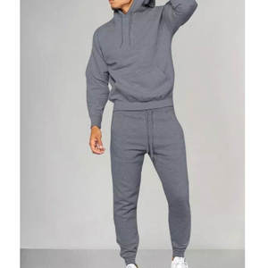 Ensemble de survêtement en coton pour homme, coupe classique, avec poches latérales, idéal pour l'automne - Product Image 2
