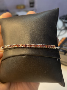 Gagli Rigli Gems <b>Red</b> Garnet Tennis Chain 925 Silver Women's Luxury <b>Bracelet</b> Fashion Hip Hop Jewelry for Anniversary Gift Party - Product Image 1