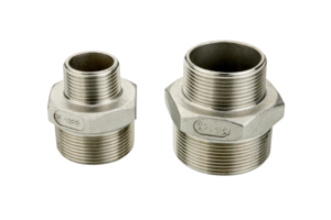 Raccord hexagonal fileté en acier inoxydable certifié ISO CE pour l'industrie de l'eau, avec construction en fonte et fiabilité accrue pour le transport de fluides. - Product Image 1