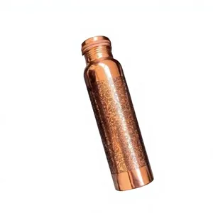 Juego de botellas de cobre puro grabadas a mano con motivos de yoga, estilo antiguo, para uso en el hogar, viajes y fiestas. - Product Image 4