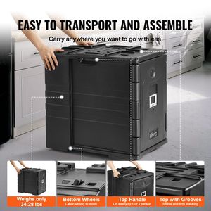 Contenitore Termico per Alimenti a Caricamento Frontale da 82 Qt in LLDPE con Doppia Chiusura a Fibbia per Catering - Product Image 5