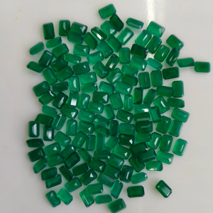 พลอยออนิกซ์สีเขียวธรรมชาติ รูปทรงแปดเหลี่ยมเจ้าหญิง ขนาด 6x4 มม. คุณภาพดีที่สุด สำหรับทำเครื่องประดับ - Product Image 2