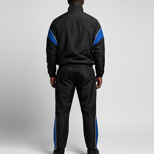 Survêtements d'hiver chauds en coton à capuche avec cordon de serrage, personnalisés, de haute qualité, à blocs de couleur et empiècements, style streetwear - Product Image 5