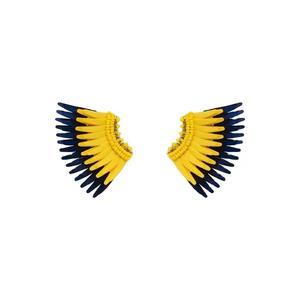 Pendientes de Aro de Moda para Mujer, Estilo Bohemio Étnico, Hechos a Mano, Bordados, Tejidos, con Diseño de Mariposa, Pez Koi y Borlas de Cuentas Doradas - Product Image 2