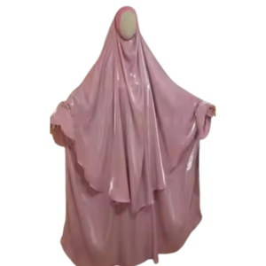 2026 Vente en gros Hijab pour femmes musulmanes en tissu haut de gamme fait main, style Dubaï, islamique, élégant, ethnique, long, pour le Ramadan, avec design avant-arrière - Product Image 1