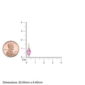 Colgante de Turmalina Rosa en Oro Amarillo Sólido de 18k / Piedra de Nacimiento de Octubre / Bisel para Joyería / Gema Rosa / Diamante - Product Image 2