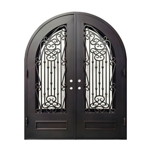 Royal Luxury Rust-resistant Wrought Iron Security Main Gate Intricate Pattern Powder-Coated Finish Easy Assembly Modern Design - Product Image 2