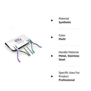 Kit d'outils pour extensions de cheveux en acier inoxydable en gros, ensemble d'aiguilles pour retirer les perles, ciseaux de coupe, aiguille à crocheter, crochet de tirage, pinces - Product Image 6