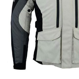 Chaqueta de Motocicleta Impermeable Unisex, Manga Larga, Cuello Alto, Color Gris, Negro y Rojo, Protección Contra el Viento, Acolchado Protector, para Todo Tipo de Clima - Product Image 6