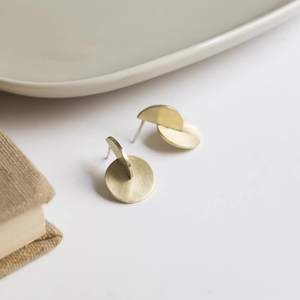 Handmade metal jewelry brass <b>earring</b> new design wholesale sustainable design - Product Image 1
