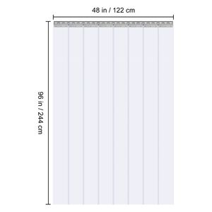 Tenda a Strisce in PVC Trasparente 96 Altezza x 48 Larghezza x 0,08 Spessore, 8 Pezzi, per Porte Industriali di Congelatori e Cella Frigorifera, Superficie Liscia - Product Image 5