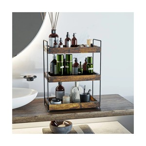 Organizador de especias rústico de madera de 3 niveles, adecuado para condimentos y hierbas, crea una cocina ordenada y bien organizada. Venta al por mayor desde India. - Product Image 4