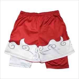 <b>Men's</b> Red White Cloud Pattern Board Shorts Quick Dry Drawstring Waist Casual Swim <b>Trunks</b> - Product Image 5