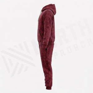 Latest Design Hooded Printed Men Tracksuit Solid Customized Color Custom Made Activewear Casual Streetwear Winter Fit 100% - Product Image 3