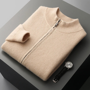 Pull à col rond ample et confortable pour homme, 100% coton, manches longues, coupe ajustée, pour l'hiver - Product Image 2