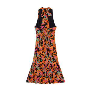 Ladies Printed Midi Dress Square Neck A Line Dress - Product Image 3
