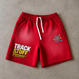Shorts Cargo Décontractés pour Hommes Track Stuff Forever, Couleur Unie sur le Devant, Taille à Cordon de Serrage, Imprimé, Respirant, Imperméable, Séchage Rapide - Product Image 3