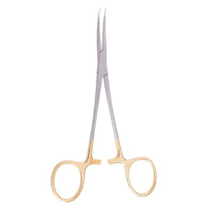 Pinzas de Disección para Vasectomía sin Bisturí, Curvas, Doradas, Alemanas, de Acero Inoxidable, para Urología, 13 cm - Product Image 2