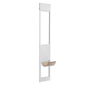 Porta scorrevole per cani in stile francese con telaio in alluminio e vetro temperato, altezza regolabile, misure 75 7/8'' 80 11/16'' - Product Image 4