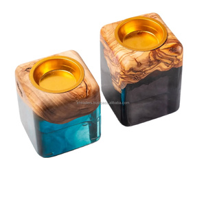 Quemador Bukhoor de madera de Acacia y resina epoxi hecho a mano de lujo, soporte de Oud Premium para el hogar árabe tradicional - Product Image 5