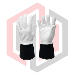 Guantes de Soldadura Negros Resistentes a Desgarros, Cortes, Fuego y Calor, Antiestáticos, de Cuero de 11 oz, Resistentes y Duraderos para Trabajo Pesado - Product Image 1