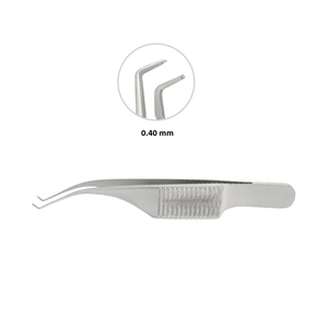 Pinzas de Sutura Manuales Barraquer Colibri de Acero Inoxidable, Micro Pinzas de Sutura con 1x2 Dientes, Plataforma de 0.40 mm, 7.5 cm, para Microcirugía Oftálmica - Product Image 3