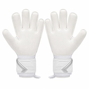 White PU Leather Football Goalkeeper Gloves Full <b>Finger</b> Non-Slip Breathable Adjustable Wrist <b>Strap</b> Unisex Goalkeeper Gloves - Product Image 3
